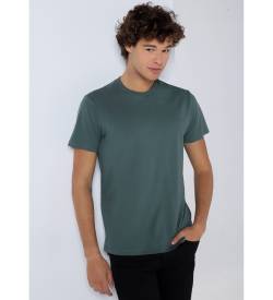 Six Valves für Herren. 550201042 Grünes Basic-T-Shirt mit kurzen Ärmeln (XL), Lässig, Baumwolle, Kurzarm von Six Valves