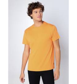 Six Valves für Herren. 550201042 Kurzärmeliges Basic-T-Shirt in Orange (XL), Lässig, Baumwolle, Kurzarm von Six Valves