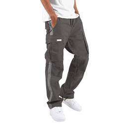 Sizoer Christmas Cargohose Cargo Jogginghose Herren Baggy Arbeitshosen Männer Latzhose Grün Herren Jogginghose Lang 4XL Herren Sporthose Lang Mit Reißverschlusstaschen Elegante Hosen Herren von Sizoer