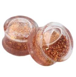 2Pcs Acryl 10mm Tunnel Frauen, Ear Tunnel Sekt Pailletten Flesh Tunnel Set von Skcess