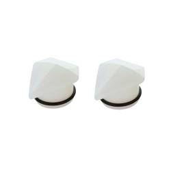 2Pcs Ear Tunnel 10mm Acryl, Ohrring Tunnel Weiß Geometrische Steinform Ohrloch Stecher Set von Skcess