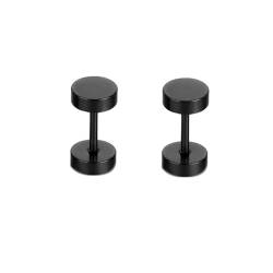 Ohrstecker Edelstahl, Ohrstecker Schwarz Rund 10mm Ohrringe Damen 10 mm von Skcess