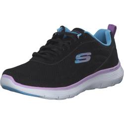 Skechers Damen FLEX APPEAL 5.0, Schwarzes Netz mit mehreren Ziernähten, 36 EU von Skechers