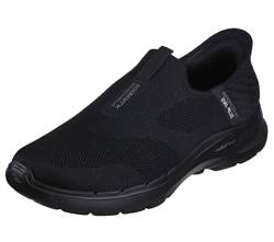 Skechers Herren Gowalk 6 Slip-Ins – Sportliche Schlupfschuhe | Freizeit Memory-Schaum Sneaker, Schwarz, 48.5 EU X-Weit von Skechers