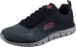 Skechers Track-Ripkent Herren Turnschuhe, Black Mesh Charcoal Trim, 46 EU von Skechers