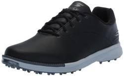 Skechers Tempo Herren Golfschuh-Sneaker ohne Spikes, wasserdicht, leicht, schwarz / grau, 42 EU von Skechers