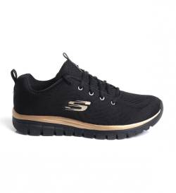 Skechers für Damen. 12615 Turnschuhe Graceful Get Connected schwarz (38), Schnürsenkel, Sportlich, Sportbekleidung, Multisport von Skechers