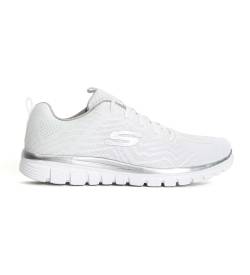 Skechers für Damen. 12615 Turnschuhe Graceful Get Connected weiß (37), Wohnung, Schnürsenkel, Sportlich, Sportbekleidung, Multisport von Skechers