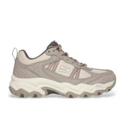 Skechers für Damen. 180125 Turnschuhe Stamina AT beige (40), Wohnung, Schnürsenkel, Lässig, Sportlich, Draußen, Multisport von Skechers