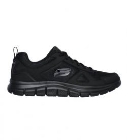 Skechers für Herren. 52631 Track shoes schwarz (42), Stoff, Wohnung, 1 bis 3 cm, Sportlich, Laufen von Skechers