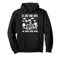 Skelett Meme Kuh Bauernhof Tier Lustig Landwirt Pullover Hoodie von Skeleton Funny Bones Skulls Men Women Kids