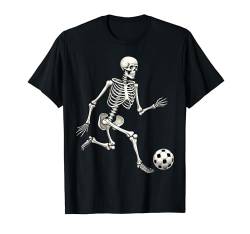 Skelett Fußballspieler Lustiges Halloween-Kostüm T-Shirt von Skeleton Halloween Creepy Group