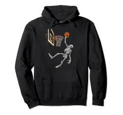 Skelett Basketballspieler Lustiges Halloween Pullover Hoodie von Skelett Basketball Halloween Für Männer