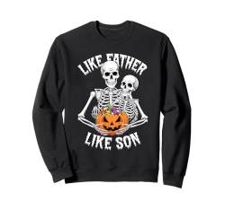 Skelett Vater Sohn Halloween Partnerlook Kostüm Sweatshirt von Skelett Halloween Vater Und Sohn Gruppen Kostüm