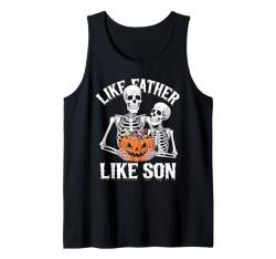 Skelett Vater Sohn Halloween Partnerlook Kostüm Tank Top von Skelett Halloween Vater Und Sohn Gruppen Kostüm