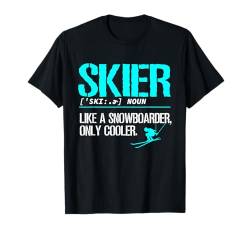 Skifahren Outfit Skilangläufer Ski T-Shirt von Ski Accessoires & Ski Bekleidung für Frauen Männer