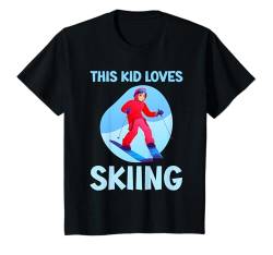 Kinder Skifahren Kinder THIS LOVES SKIING Lustiges Jungs Ski T-Shirt von Skifahren Geschenk Kinder Shirt Skifahrer Jungs