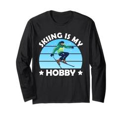 SKIFAHREN IST MEIN HOBBY Lustiges Jungen Ski Ferien Langarmshirt von Skifahren Geschenk Kinder Shirt Skifahrer Jungs