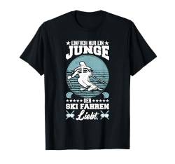 Skifahren EINFACH EIN JUNGE DER SKI FAHREN LIEBT Kinder T-Shirt von Skifahren Geschenk Kinder Shirt Skifahrer Jungs