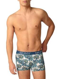 SKINY Herren Cotton Multipack 086487 Retroshorts, Aquamarine Leafs Selection, XXL (2er Pack) von Skiny