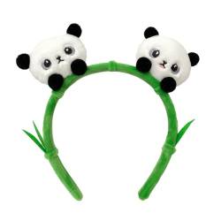 Slakerbe Panda-Haarband für Damen,Haarschmuck Stirnbänder Süße Panda-Haarreifen Haarreif Stirnbänder Mit Panda-ohren Headband Kopfband Haarspangen für Mädchen Kinder von Slakerbe