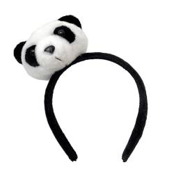 Slakerbe Panda-Haarband für Damen,Haarschmuck Stirnbänder Süße Panda-Haarreifen Haarreif Stirnbänder Mit Panda-ohren Headband Kopfband Haarspangen für Mädchen Kinder von Slakerbe