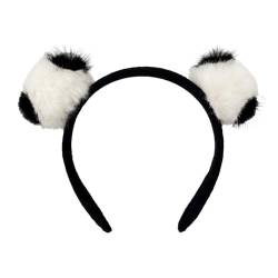 Slakerbe Panda-Haarband für Damen,Haarschmuck Stirnbänder Süße Panda-Haarreifen Haarreif Stirnbänder Mit Panda-ohren Headband Kopfband Haarspangen für Mädchen Kinder von Slakerbe