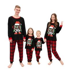 Sleeleece Weihnachts Pyjama Familie Set,Familie Weihnachtspyjama,Outfit Weihnachts Schlafanzug,Matching Christmas Pyjama Couples Set,Weihnachten Nachtwäsche für Damen Herren Kinder Baby Mom M A8 von Sleeleece