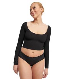 sloggi Damen ZERO Feel Bliss Top Long Sle., Black, S von Sloggi