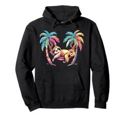 Faultier Hängematte Strand Chilling Palmen Meer Urlaub Pullover Hoodie von Sloth Men Women Lazy vacation Humor