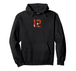 Nummer 12 – Minimalistisches American Football Trikot nummeriert Pullover Hoodie von Small Football Numbers Birthday Apparel Gifts