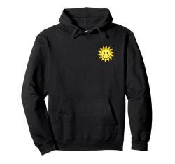 Happy Face Sun Minimalist Smile Sunshine Taschenlogo im Retro-Look Pullover Hoodie von Smile Face Sunshine Happy Sun Cute Smiling Shirt