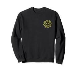 Happy Face Sun Minimalist Smile Sunshine Taschenlogo im Retro-Look Sweatshirt von Smile Face Sunshine Happy Sun Cute Smiling Shirt