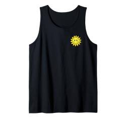 Happy Face Sun Minimalist Smile Sunshine Taschenlogo im Retro-Look Tank Top von Smile Face Sunshine Happy Sun Cute Smiling Shirt