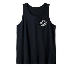 Happy Face Sun Minimalist Smile Sunshine Taschenlogo im Retro-Look Tank Top von Smile Face Sunshine Happy Sun Cute Smiling Shirt