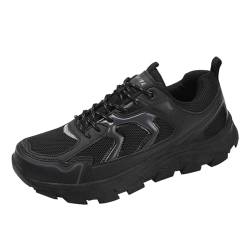 Smilice Atmungsaktive Herren Laufschuhe Outdoor Wanderschuhe Mesh Turnschuhe (Schwarz,42) von Smilice