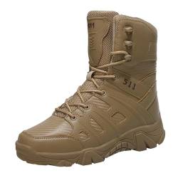 Smilice Herren Outdoor Sportliche Dämpfung Kampfstiefel (Beige, 44 EU) von Smilice