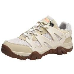 Smilice Leichte Atmungsaktive Herren Mesh Sneakers Casual Laufschuhe rutschfeste Wanderschuhe (Beige,45) von Smilice