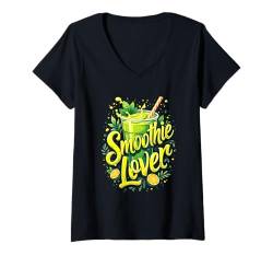 Damen Smoothie-Liebhaber, lustiges Design für Saft-Enthusiasten T-Shirt mit V-Ausschnitt von Smoothies Healthy People Boys Girls Men Women Tees