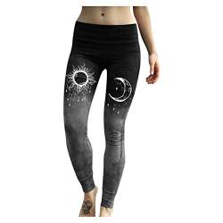 Halloween Leggings Damen,High Waist Leggins Kürbis Fledermaus Gedruck Bunte Strumpfhose Sportleggins Blickdicht Lange Hose Yogahose Festival Lustig Sport Leggings Elastisch Trainingshose (C-Grey, S) von Snakell