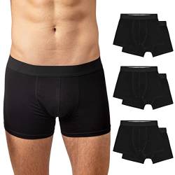 Snocks Boxershorts Herren 6 Paar Schwarz Größe 3XL Unterhosen Männer XXX-Large Herren Unterhosen Herren Boxershorts Baumwolle Unterwäsche von Snocks