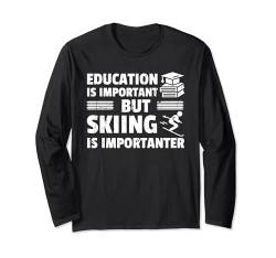 Skikunst für Männer Frauen Kinder Nordic Mountain Skifahren Liebhaber Langarmshirt von Snow Skiing Gift Skier Ski Sport Winter