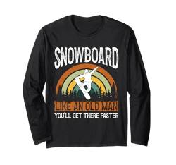 Snowboard Outfit Snowboarder Snowboarding Langarmshirt von Snowboarder Designs & Retro Snowboard Bekleidung