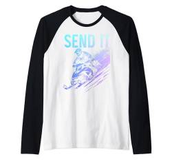 Snowmobile Send It Motorschlitten Schneemobilfahren Raglan von Snowmobile Apparel Co.