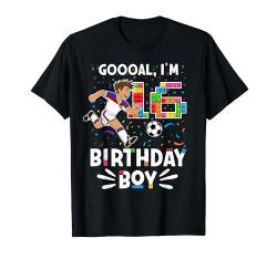 Herren Toll! Ich bin 16 Ich baue Blöcke I Junge 16. Fußball-Geburtstag T-Shirt von Soccer & Building Bricks Toys Gifts for Kids