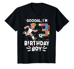 Kinder Toll! Ich bin 3, ich baue Blöcke, ich bin ein Junge, 3. Fußball-Geburtstag T-Shirt von Soccer & Building Bricks Toys Gifts for Kids