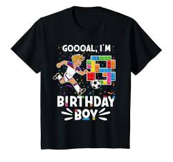 Kinder Toll! Ich bin 8, ich baue Blöcke, ich bin ein Junge, 8. Fußball-Geburtstag T-Shirt von Soccer & Building Bricks Toys Gifts for Kids
