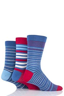 SockShop Herren Comfort Cuff Bambus Gestreifte und Einfarbige Socken Packung Mit 3 (Alpenstreifen, 46-48) von SockShop