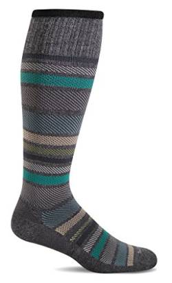 Sockwell Twillful Herren Kompressionsstrümpfe, mittelhoch, abgestuft, Anthrazit, L/XL von Sockwell