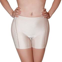 Sodacoda Damen Po und Hüft Push-Up Mieder-Höschen - dicke warme Polster (1x Beige M) von Sodacoda